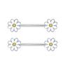 Sturdy Stainless Steel Nipple Rings With Zirconia Rhinestones Decoration for Fashionable Occasions Casual Wear