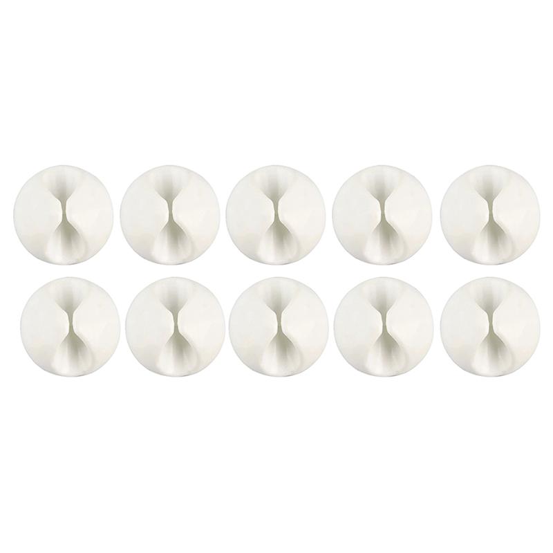 10Pcs USB Charger Cord Holder Organizer Fixed Clasp Cable Organizer Cable Clip Desk Tidy Organiser Cable Winder Wire Cord