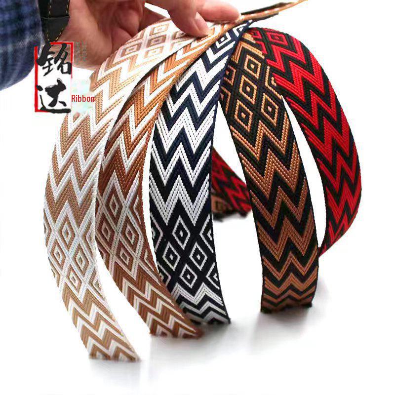 38MM Wide Adjustable Jacquard Polyester Shoulder Strap for Crossbody Bags