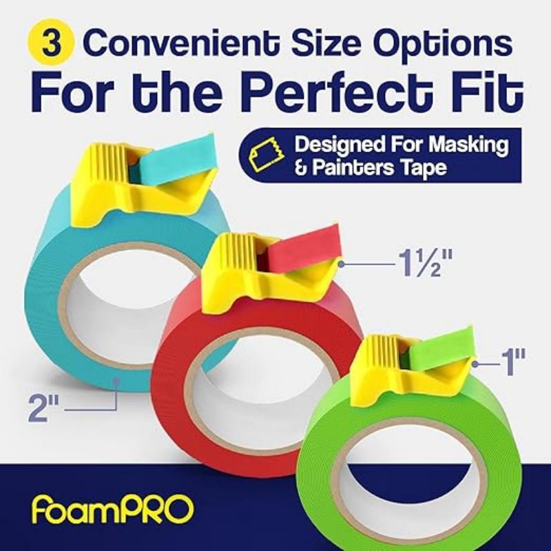 3Pcs Mini Tape Dispenser With Precision Cutter - Ideal For Painters & Craftsmen, Daily Office Essentials, Diy Painting Accessory