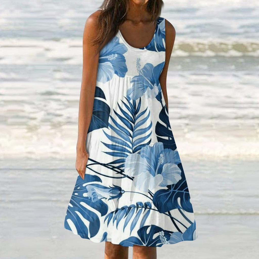 Dámské šaty Roztomilé ležérní potisk Slip Beach Sukně Sundress