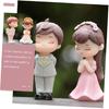 EXCEART 10 Pairs Doll Ornaments Lover Figurine Mini Figures Wedding Bride Groom Figurines Miniatures Bridal Bride Cake Decor PVC Boy Girl Modeling