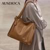AUDIJIA Women's Genuine Leather Tote Bag