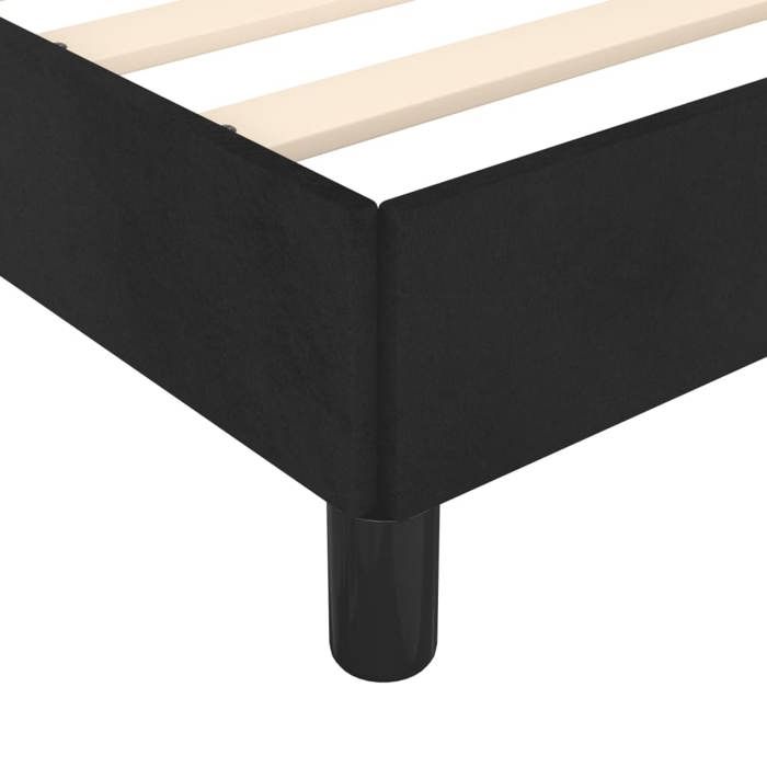 VidaXL Cadre de lit avec tête de lit Noir 140x190 cm Velours3125814