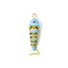 3D Plated Enamel Fish Charms Carp Drip Oil  Fish Bag Pendant Movable Mini Metal Fish  Key Ring