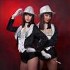 Dance Star Costume for Adults Men Hat Suspenders Bowtie Gloves Rings 80s 90s Stage Outfits Halloween Cosplay Costume