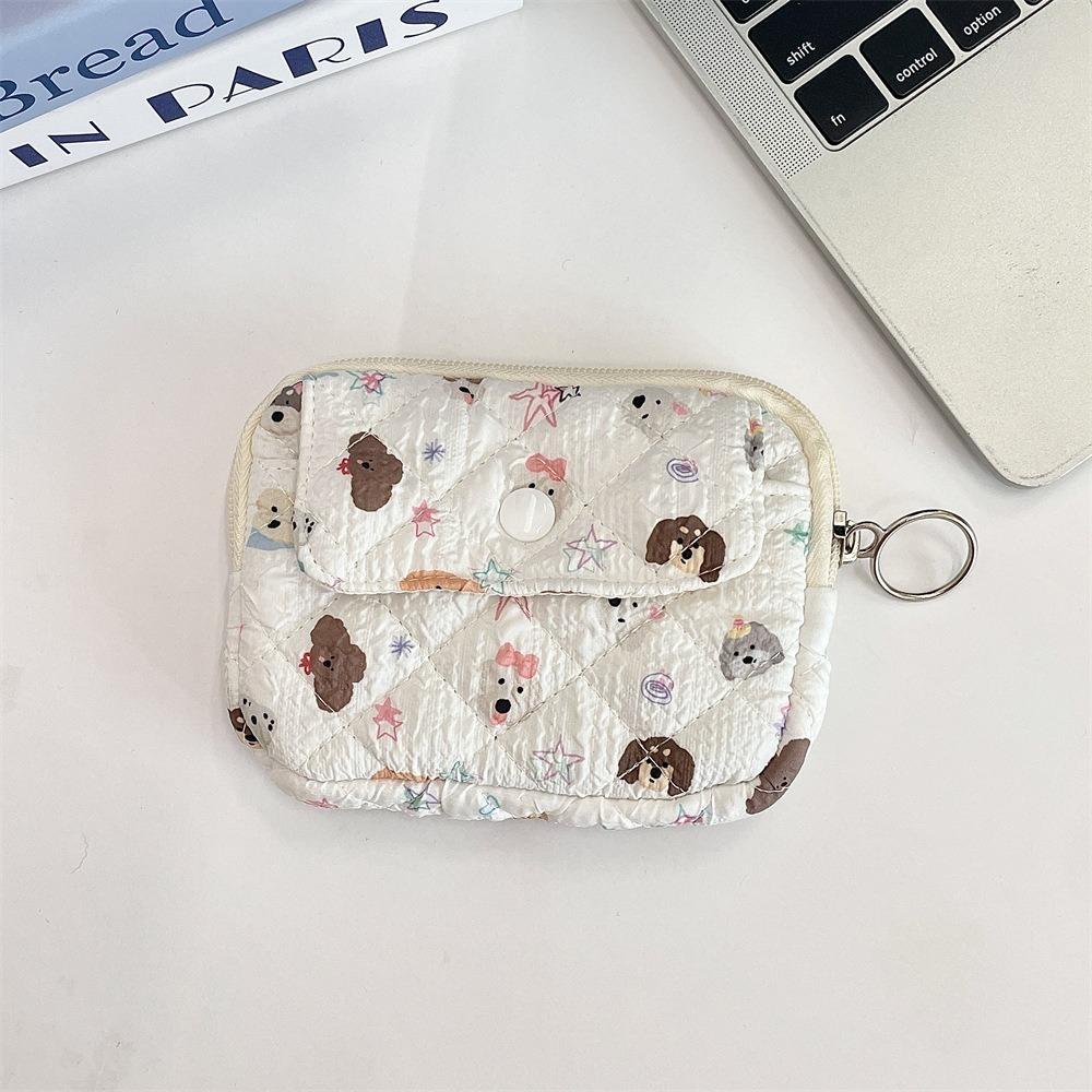 Pinted Small Makeup Lipstick Bag Large Capacity Mini Canvas Storage Bag Floral Coin Purse  Outdoor