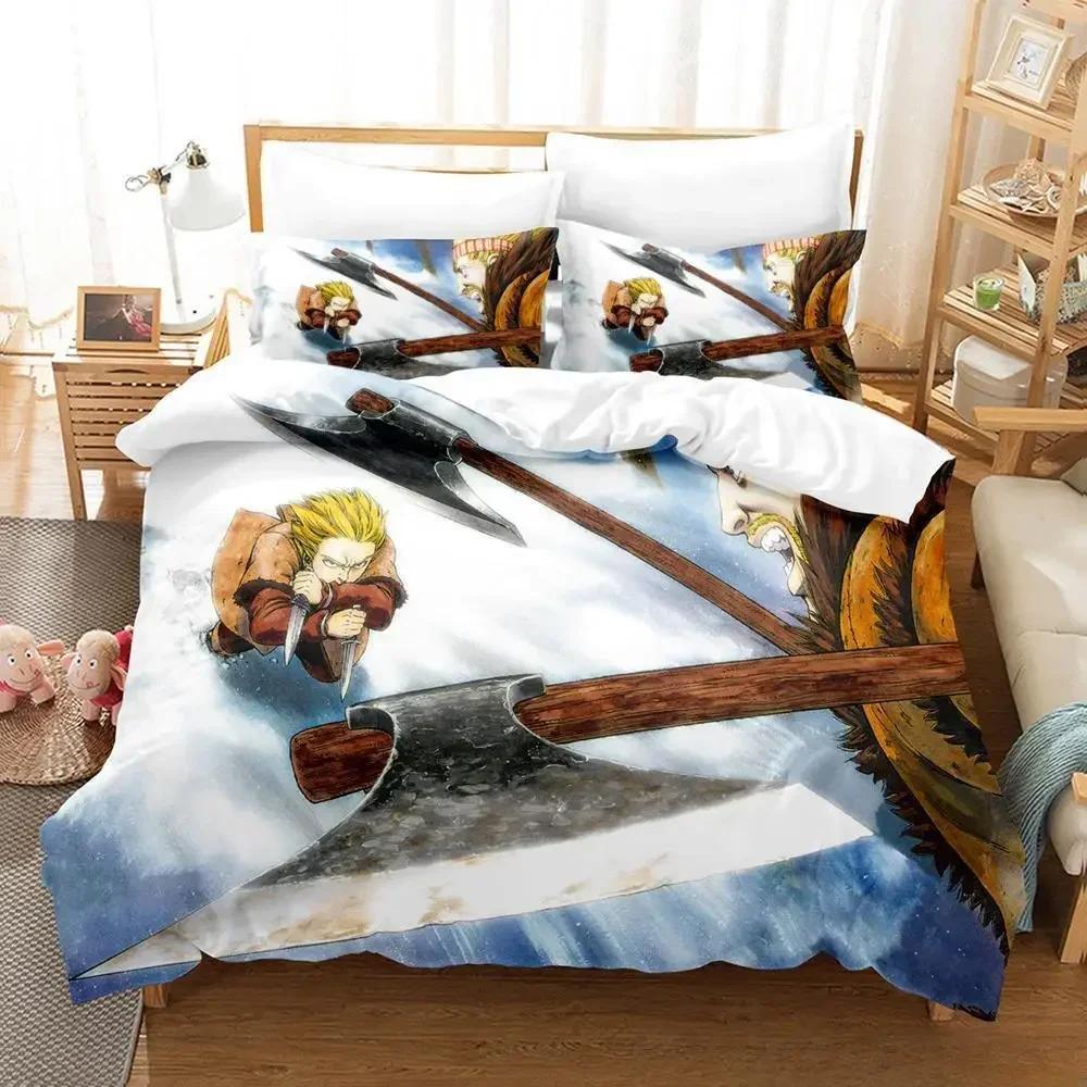 3D Print Anime Vinland Saga Beddengoed Set Eenpersoons Twin Volledig Queen King Maat Bed Set Volwassene Kind Slaapkamer Dekbedovertrek Sets Hometextiel