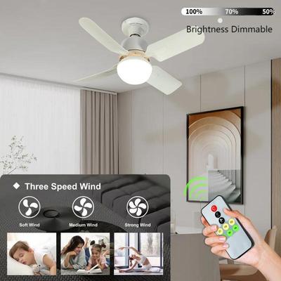Haushalts abnehmbare Lüfterblätter, kleiner Ventilator, Restaurant Schlafzimmer, intelligenter Deckenventilator mit Fernbedienung, Wind- und Lichtanpassung