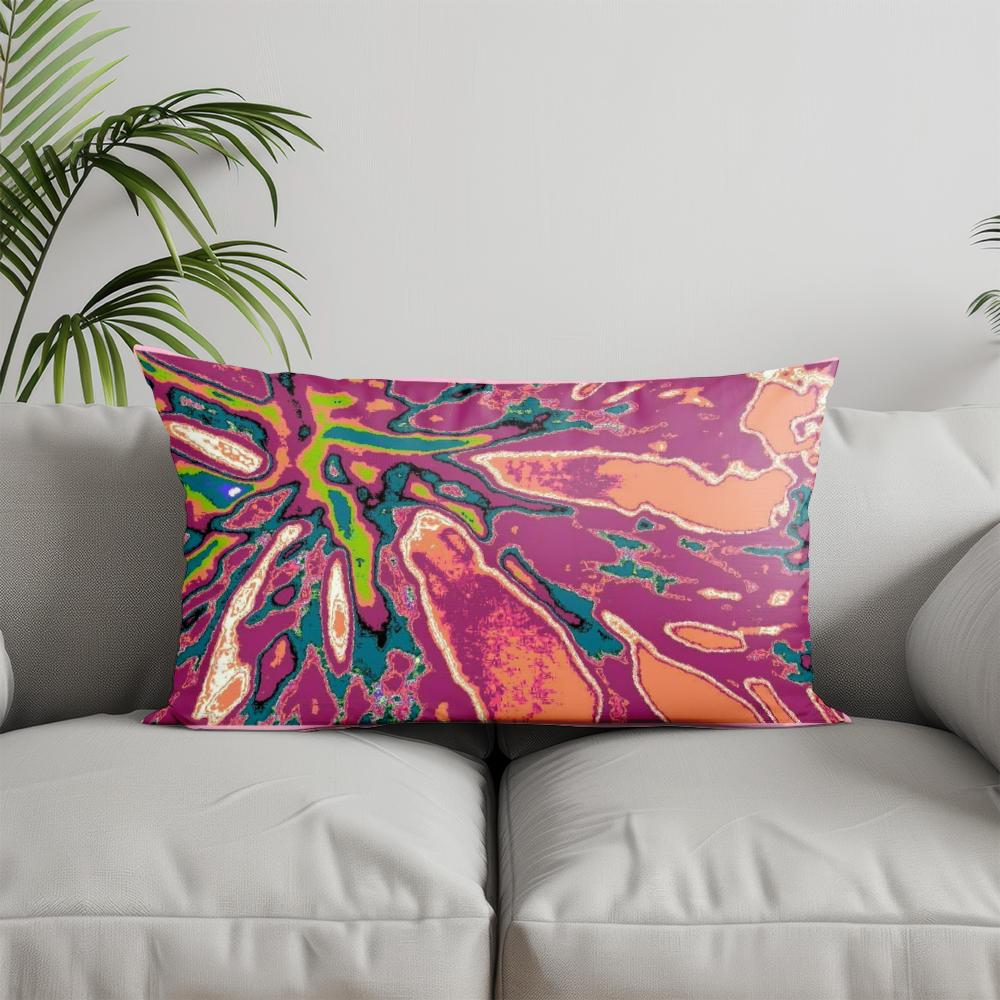 Home Decor Colorful Abstract Printed Pillowcase Suitable For Sofa Bedroom Car Pillow Cover Cushion Rectangular Back Cushion