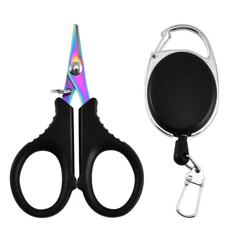 Titanium Coating Stainless Steel Fishing Scissor Plier Cut Pe Braid Line Cutter Plies Carp Fishing Accessories Tools