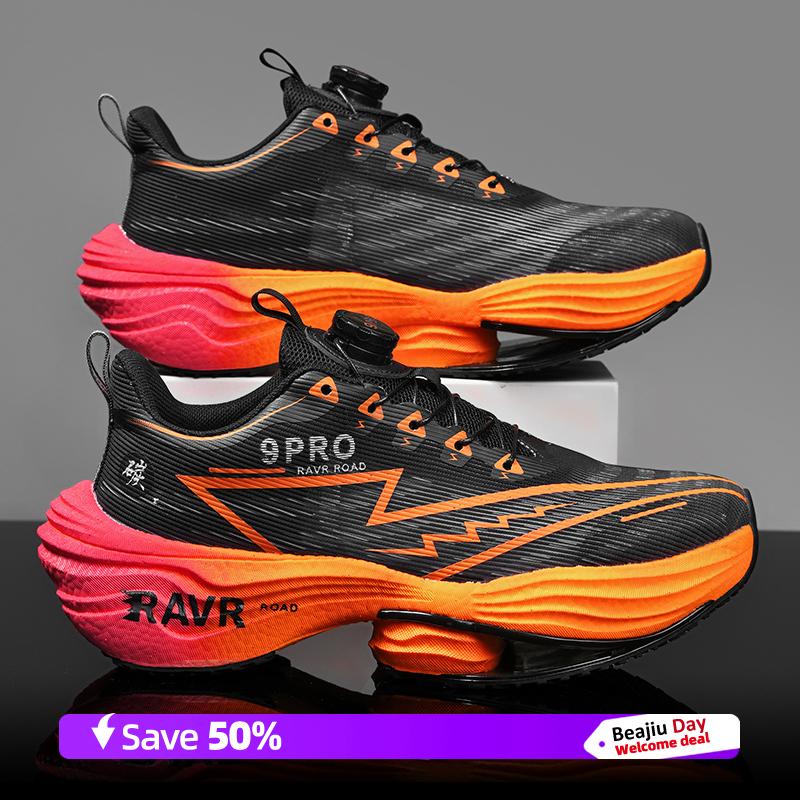 Hardloopschoenen Heren Training Specialiteit Sport Marathon Ademend Lichtgewicht Dames Comfortabel Antislip Vrije tijd Sneakers 45 red