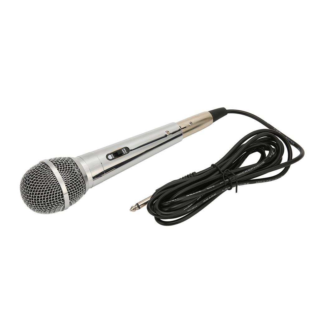 Wired Microphone Moving Coil Type Handheld Singing Microphone for Home KTV Meeting 9.8ft