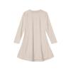 Girls' Long Sleeve Dress - Solid Color Pocket Dress