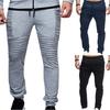Pantalon de survêtement respirant couleur unie cordon de serrage taille élastique pantalon skinny d'extérieur pour la salle de sport