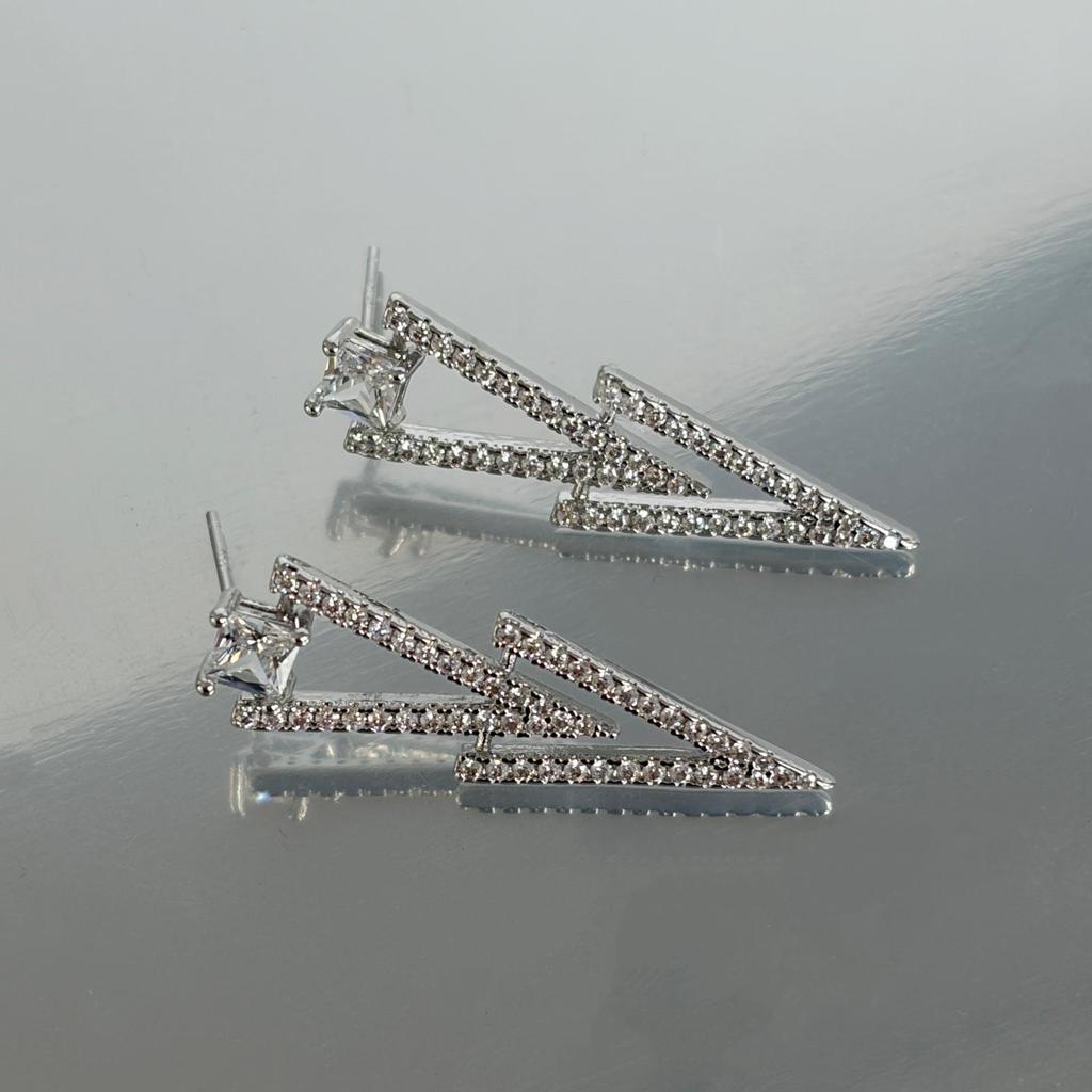 2025 High-End S925 Silver Stud Earrings with Zircon Inlay - Luxurious Versatile Design