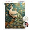 Majestic Peacock Pearl Kit 5D Round Rhinestone Art Handmade Wall Picture Elegant Home Decor Present for Daily and Holiday Use