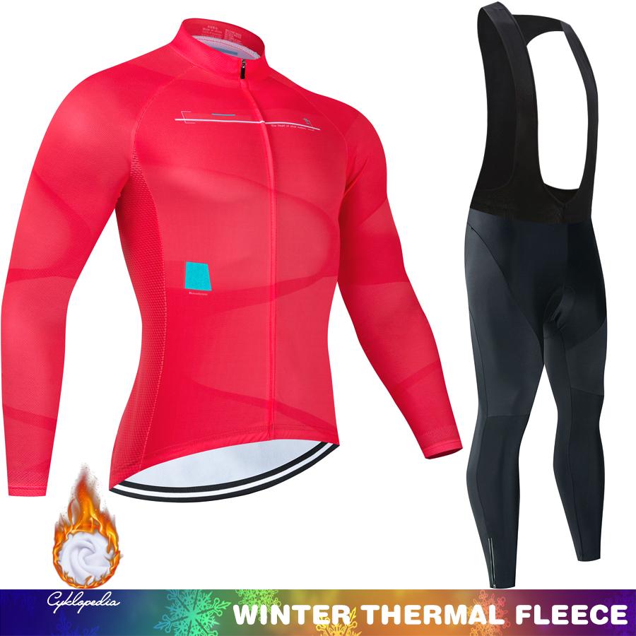 Thermal Cycling Jersey Men Men's Outfit Uniform Man Winter Fleece Road Bicycle Bike Set Clothing 2025 Bicycles Mountain Bikes