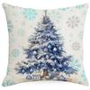 Christmas Embroidered Circle Yarn Pillow Sofa Pillow Cushion Decorative Pillow Cover Without Core