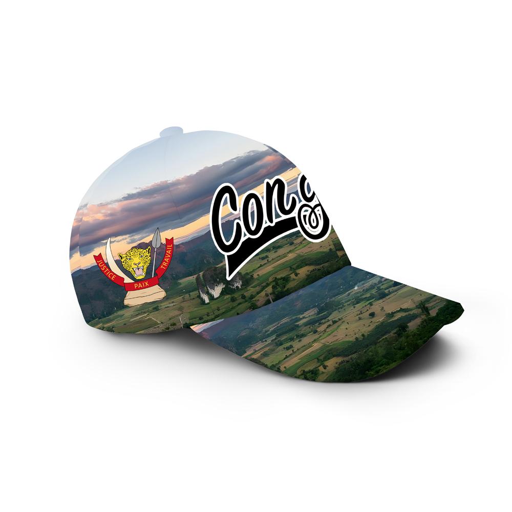 Zaire Maschio Fai da Te Personalizzato Nome Numero Zar Cappello Casual Bandiera Nazionale Za Paese del Congo Repubblica Francese Stampa Testo Foto Cappellino da Baseball