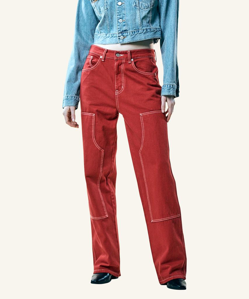 Pillogeulaem Vivid Jun Wide Pants_Red