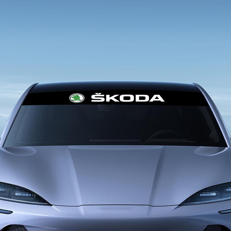 Samolepky na přední sklo auta Přední a zadní ozdobný emblém Pro Škoda Octavia Superb Rapid Kodiaq Karoq Fabia Kamiq Roomster Citigo