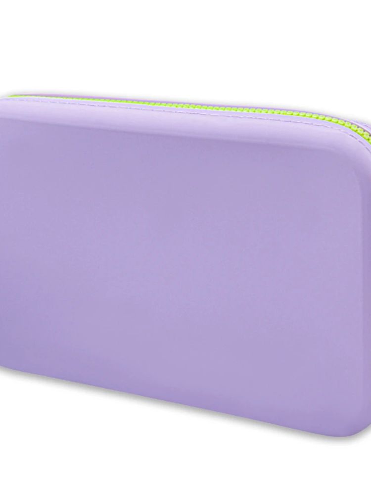 Square large-capacity silicone storage bag, portable travel cosmetics and toiletries storage bag, multi-functional digital stora