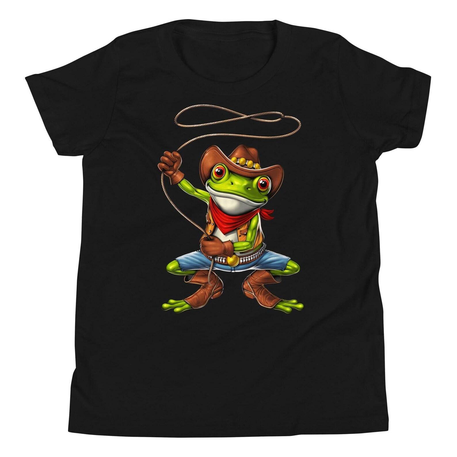 Frog Cowboy Kids T-Shirt: Western Rodeo Outfit 100