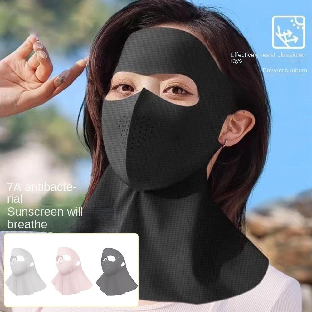 Breathable Ice Silk Mask UPF50+ Anti-UV Neck Scarf New Sunshade Face Mask  Cycling