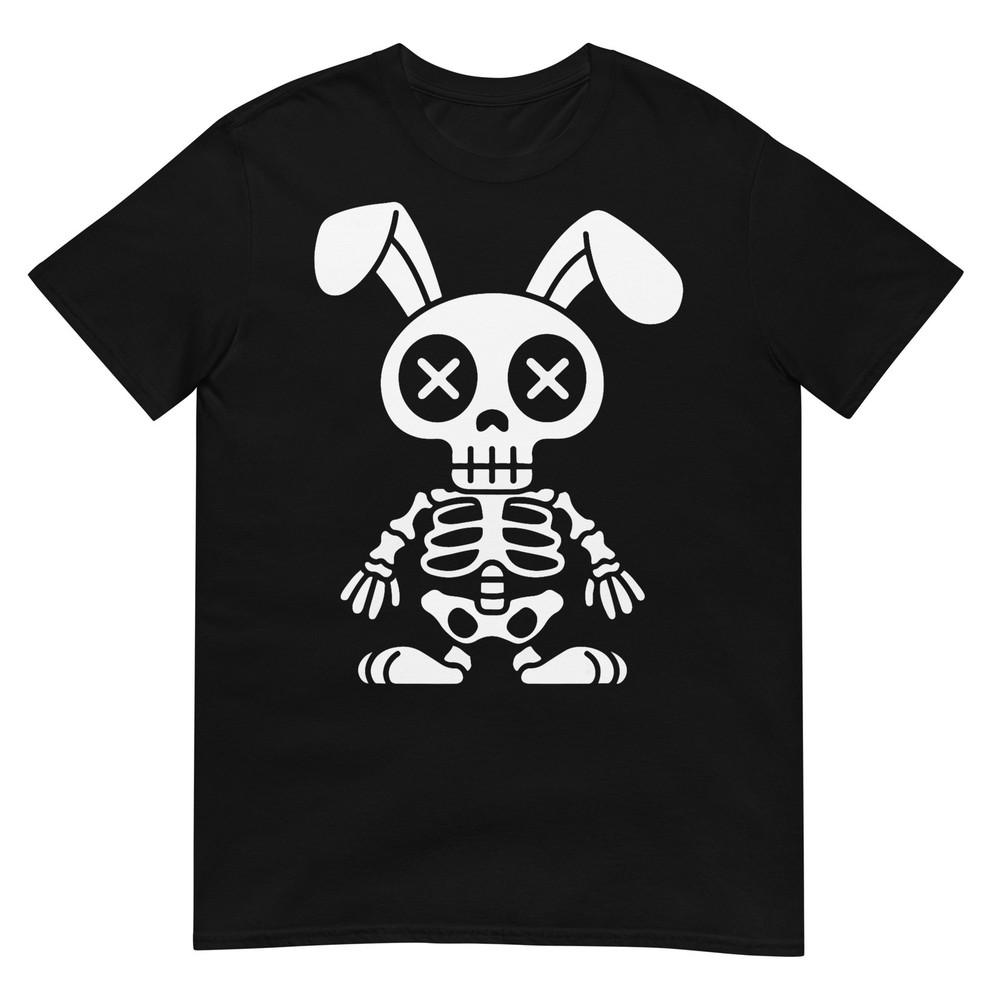 Funny Dead Bunny Skeleton Dark Easter Humor Teens Adults Tshirt