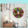 Charming Plastic Flower Wreath With Delicate Tiny Blossoms Ideal For Seasonal Decorations