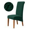 Velvet Chair Cover Stretch Dining Chair Cover Winter Warm Long Back Chair Cover Washable For Kitchen Home Hotel Wedding 1 Pcs