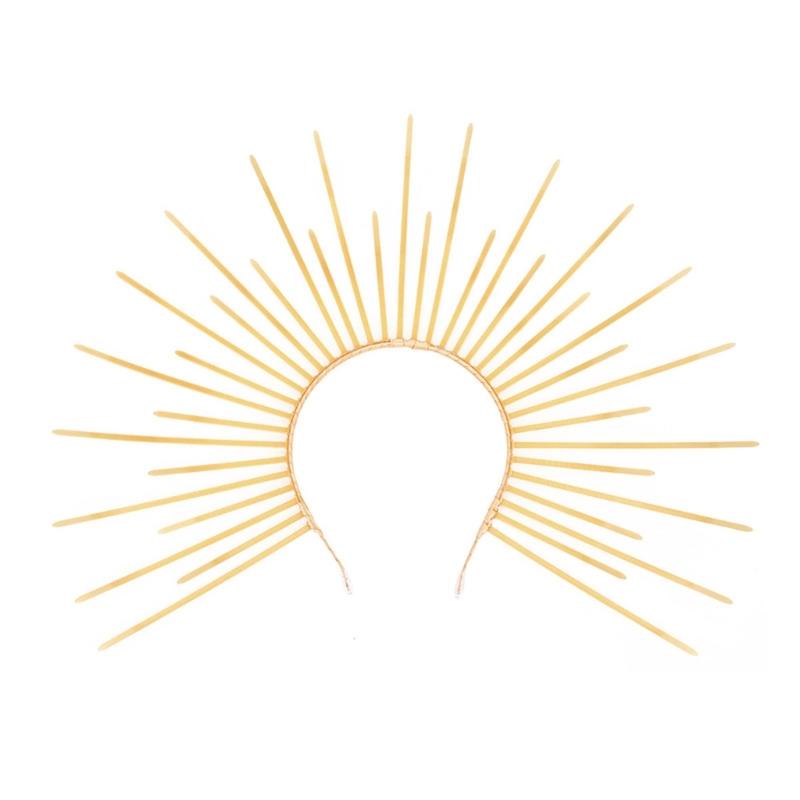 

Baroque Crowns Headband God Mother Headband Radiance Crownpiece for Stage Performing Bridal Shower Crowns Headhoop