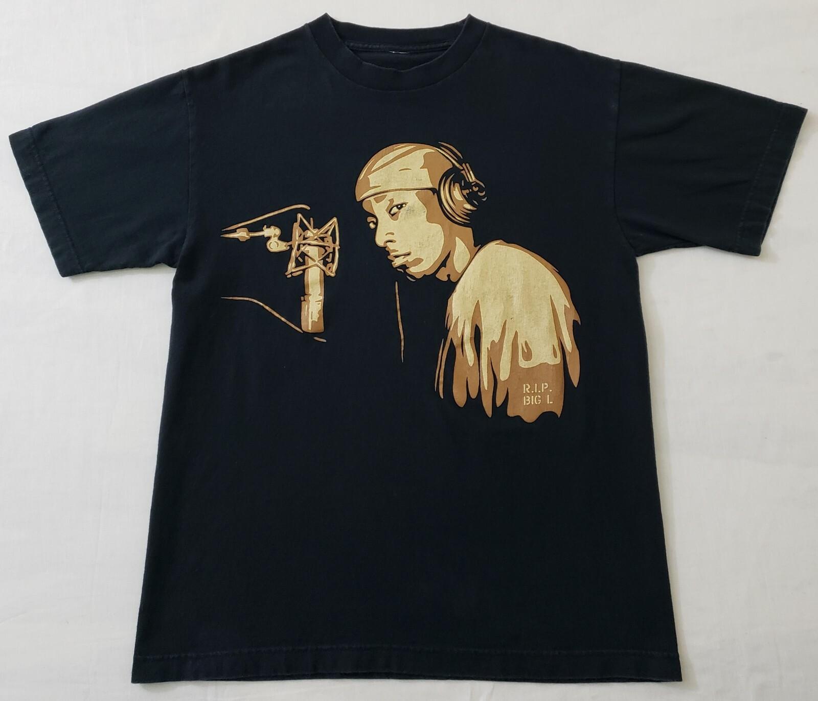 Vintage 1990s Big L Memorial T-Shirt Sz Medium Rap Tee Hip Hop Lamont Coleman S