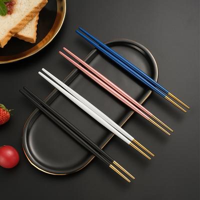 1 Paar Edelstahl Essstäbchen Japanisches Geschirr Sushi Fast Food Nudel Essstäbchen Haushaltsgeschirr Küchenutensilien