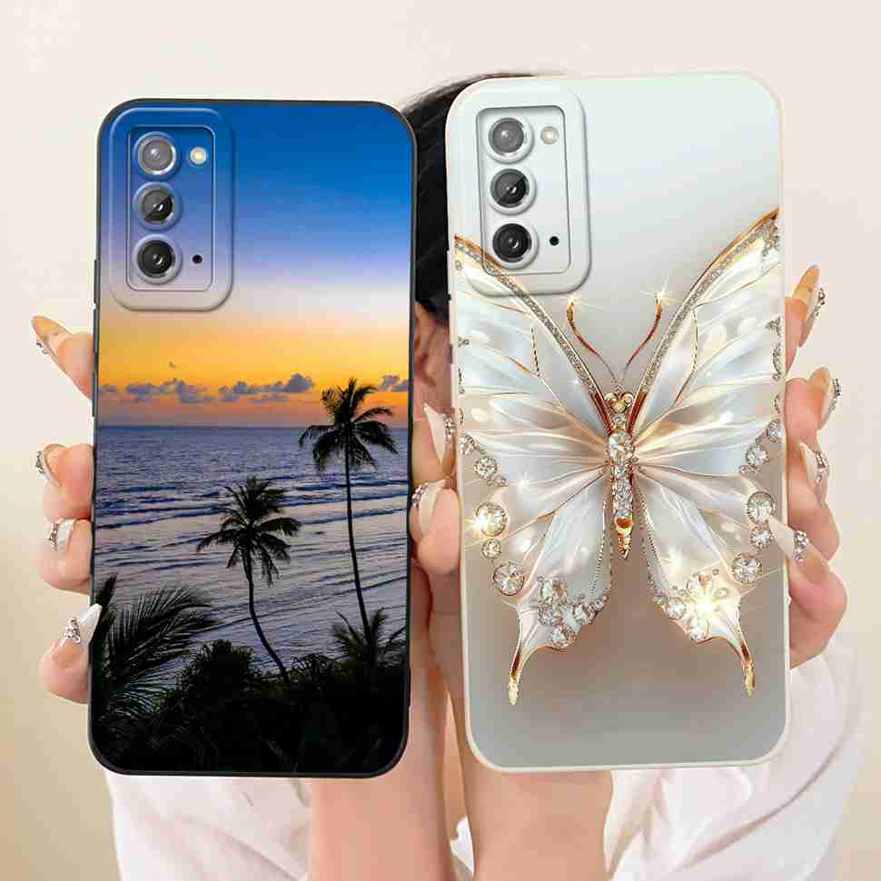 For Samsung Galaxy Note20 Case Soft Slim Cute Candy Painted Cover For Samsung Note 20 Note20 SM-N980F Full Silicone Bumper