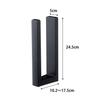 Yamazaki Tower Kitchen Paper Holder with Stopper, Magnetic, Black, Approx. W5 x D10.2-17.5 x H24.5cm, One-Hand Tear, Model 3399