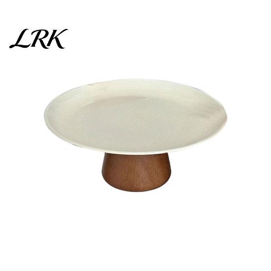 Stylish Dessert Dish Stainless Steel Fruit Plate for Kitchen Counter, Modern Pedestal Serving Elegant Tray, Multi-use Platter Dining Table Home Decor