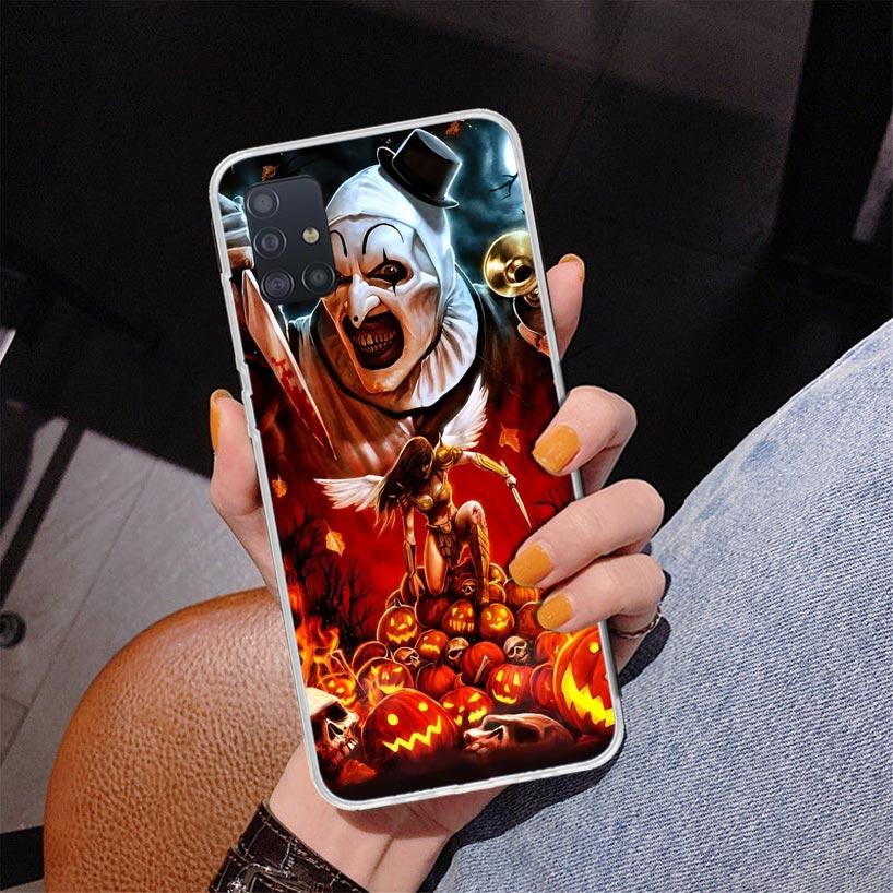 Horrorfilm Terrifier Handyhülle für Samsung Galaxy A52 A32 A22 A12 A51 A31 A50S A30S A20S A10S Note 20 Ultra 10 Plus S10 A72 A