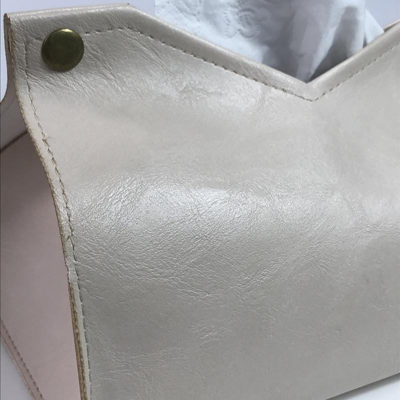 Taschentuchbox, Crazy Horse Textur PU-Leder Moderne Stilvolle Würfel-Taschentuchbox - Dekorativer Organizer für Tischplatte, Badezimmer, Büro