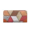 Women's Bag Printed Grid Contrasting Color Medium Long Wallet Large Capacity Coin Purse