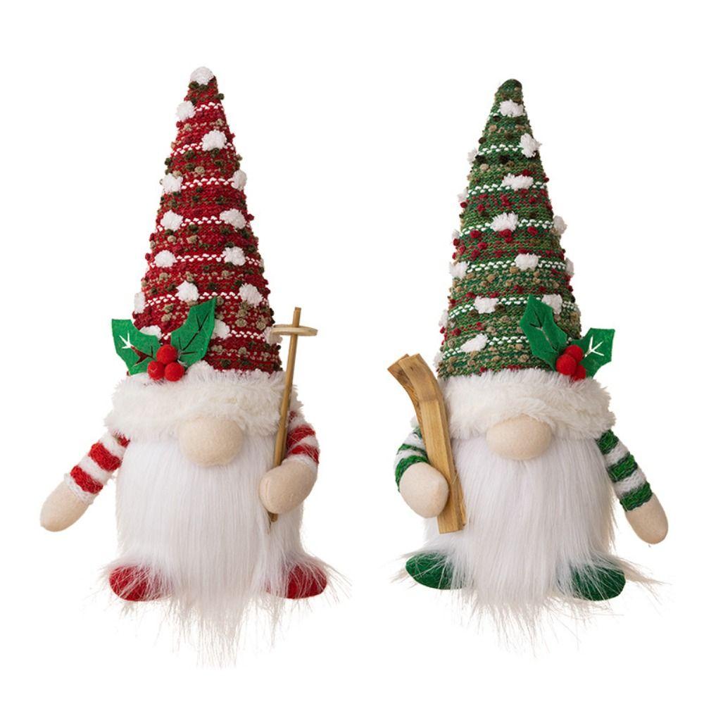Red Green Glowing Plush Gnome LED Light Glowing Faceless Gnome Dolls Faceless Dwarf Doll  New Year