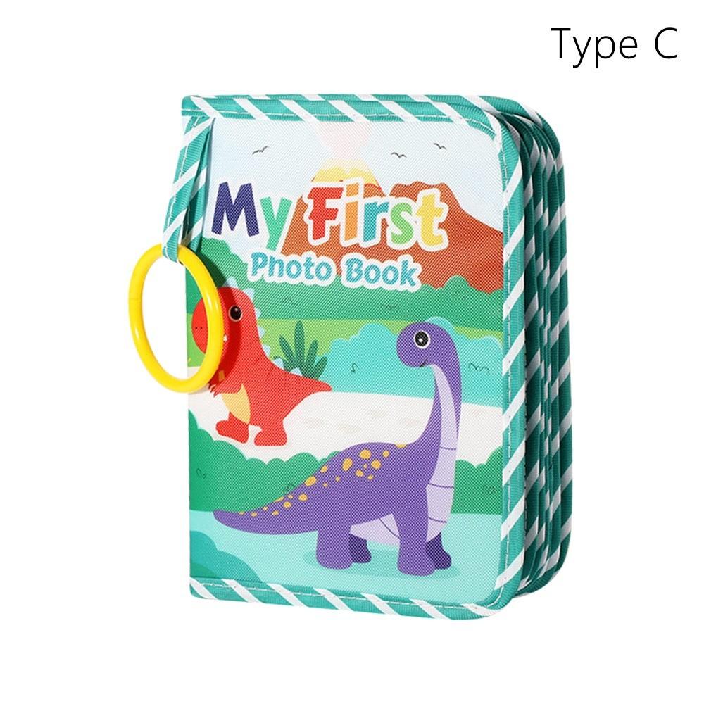 1 Count New Cartoon Cloth Book Album with Safety Mirror Soft Cloth Newborn Anniversary Album Multi-color Children's Album Book