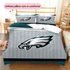 Philadelphia Eagles2 Pattern Bedding Quilt Set  Home Decoration  Gift (1 * Duvet Cover + 2 * Pillowcase  Without Core)