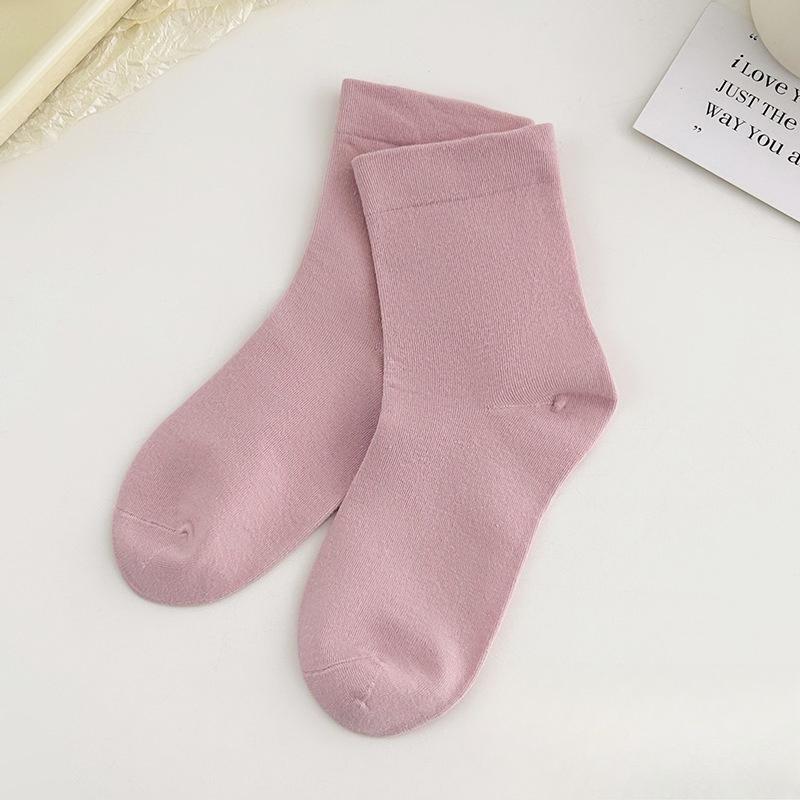 

Женские летние однотонные влагоотводящие дезодорирующие бесшовные хлопковые носки-трубы до луны 1 pair вишневый розовый