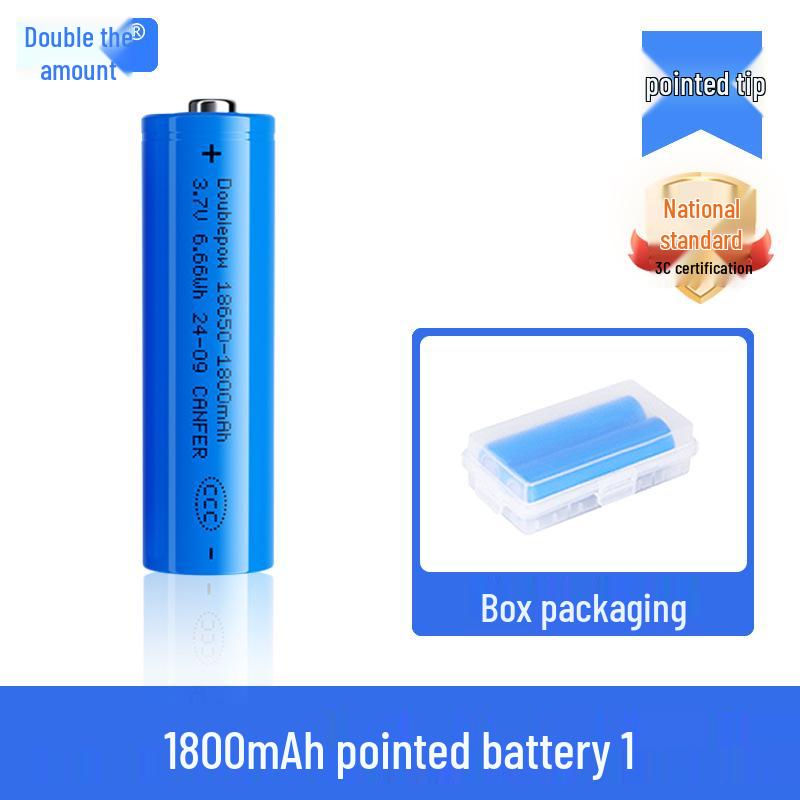 18650 3.7V Lithium Battery, 1800mAh for Flashlight & Megaphone