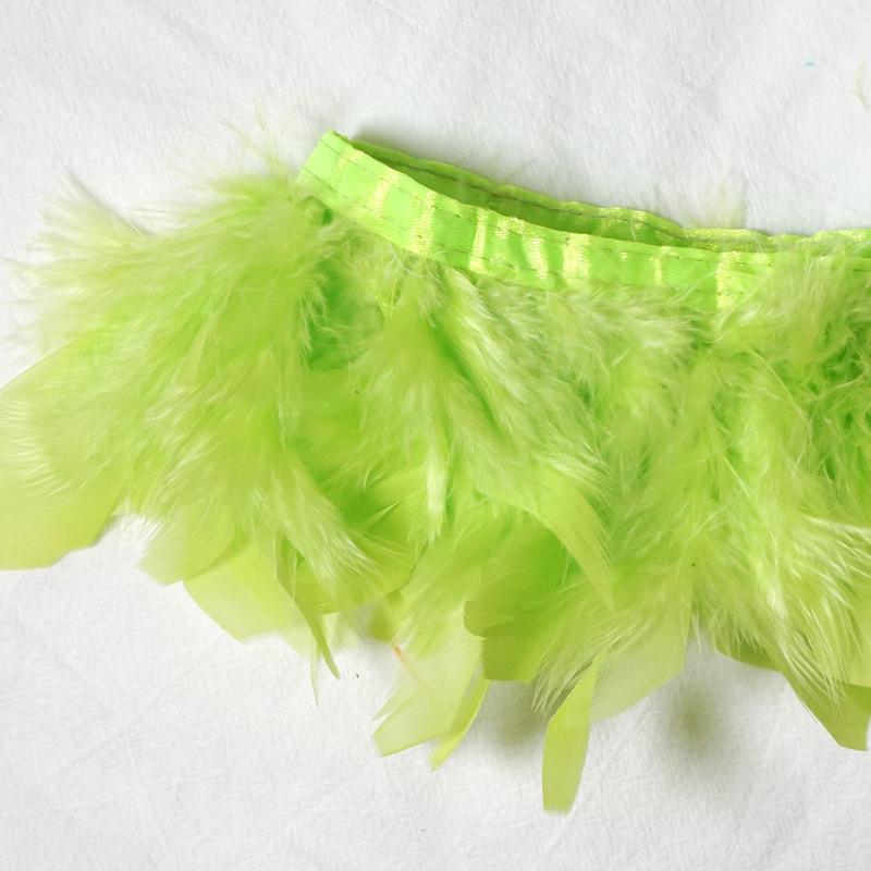 50Pcs Turkey Feather Fire Piece Feather Cloth Edge, Skirt Lace Feather Wall Feather Light Diy Dance Suit Decorative Materials