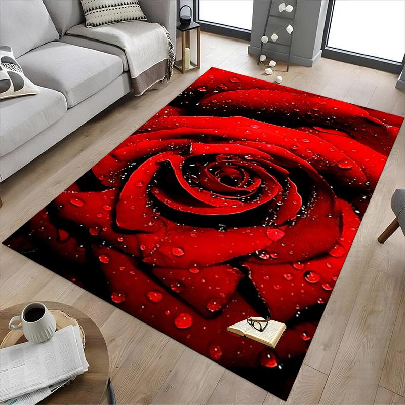 1PC Rose Petals Extra Large Non Slip Floor carpet, Office, family, bedroom, Studio Large Area Rug Indoor Rugs