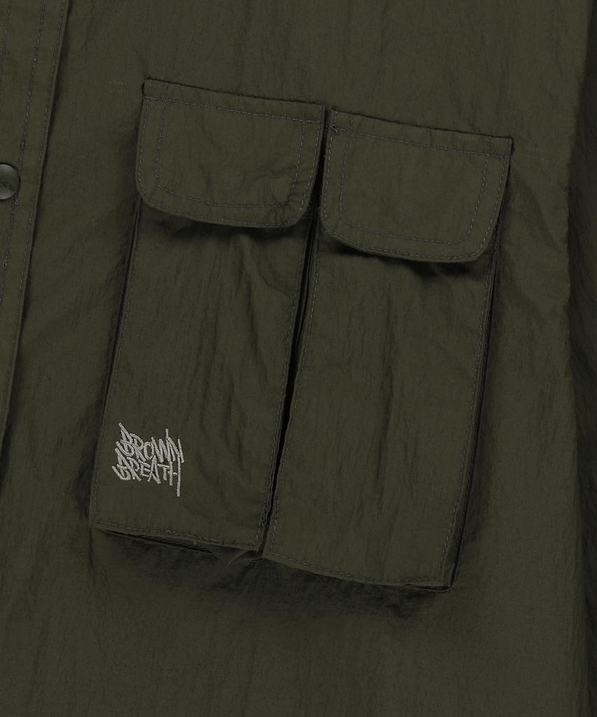 Brown Bless Multi Pocket Utility Shirts - Khaki