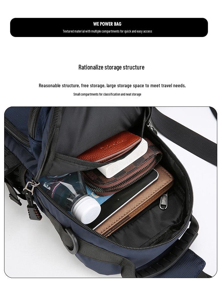 Men's Versatile Outdoor Crossbody Chest Bag - Large Capacity, Trendy, Multifunctional, Single Shoulder Bag.